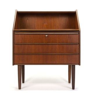 Teakhouten Deense vintage secretaire jaren zestig