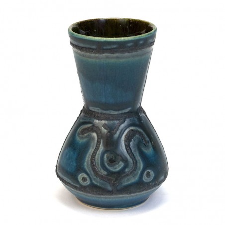 Small model vintage West Germany vase blue