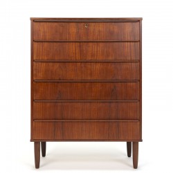 Danish vintage model chest of drawers with 6 drawers
