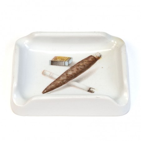 Vintage ceramic ashtray with cigar / cigarette