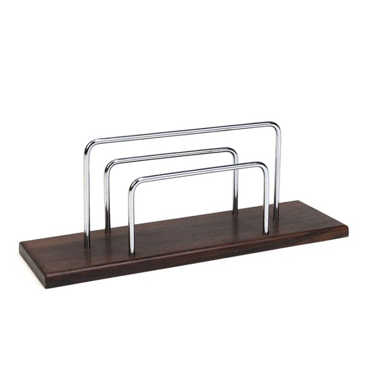 Rosewood vintage letter holder
