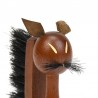 Danish vintage teak small brush cat