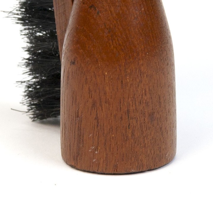 Danish vintage teak small brush cat
