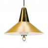 Danish vintage yellow / brass hanging lamp