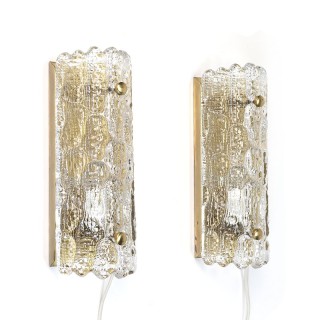 Swedish vintage set wall lamps designed by Carl Fagerlund for