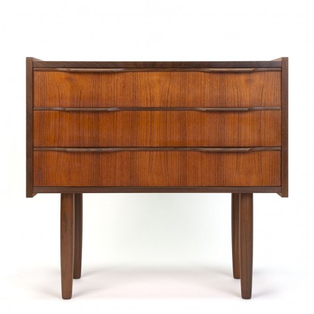 Teak small vintage model chest of drawers with 3 drawers