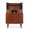 Teakhouten vintage half hoog model secretaire meubel