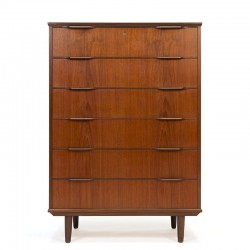 Large teak model vintage Danish chest of drawers