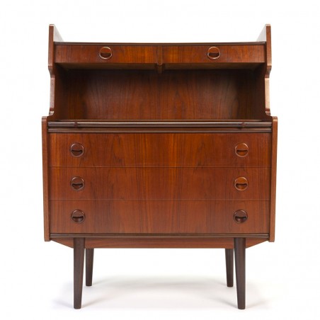 Deens stijlvol mid-century secretaire meubel in teak