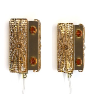 Set Vitrika vintage wall lamps type Aladdin