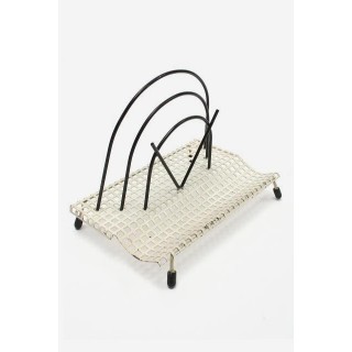Brievenhouder jaren 50 wit/zwart - Retro Studio
