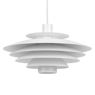 Deense metalen vintage hanglamp in wit