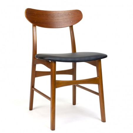 Vintage eettafel stoel in teak Deens model