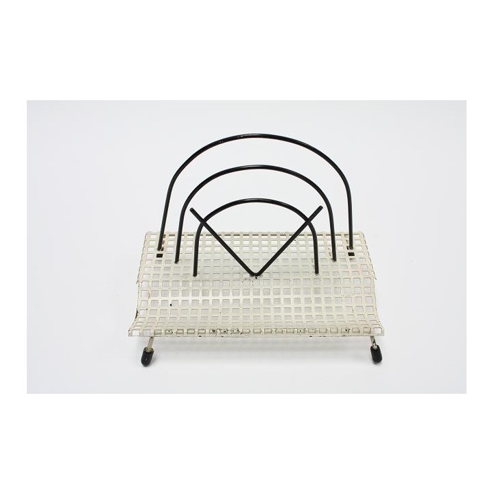 Brievenhouder jaren 50 wit/zwart - Retro Studio