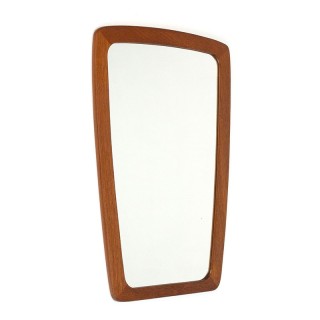 Small vintage Danish mirror with teak frame
