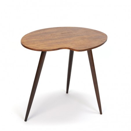 Danish vintage kidney-shaped teak side table