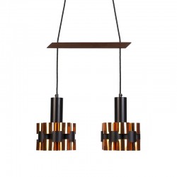 Dubbele vintage Coronell hanglamp ontwerp Werner Schou