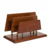 Sixties vintage teak Danish letter holder