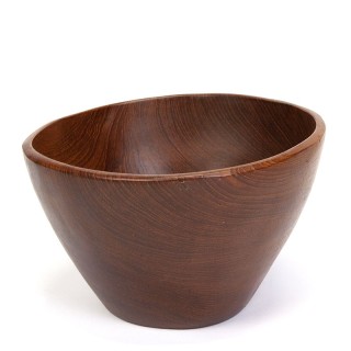 Teakhouten Deense vintage grote saladeschaal