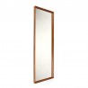 Large Danish vintage mirror in teak with small brass detail
