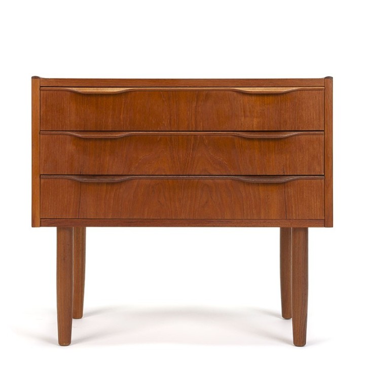 Teak small Danish vintage chest of drawers