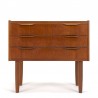 Teak small Danish vintage chest of drawers