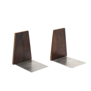 Set of 2 vintage Danish rosewood bookends