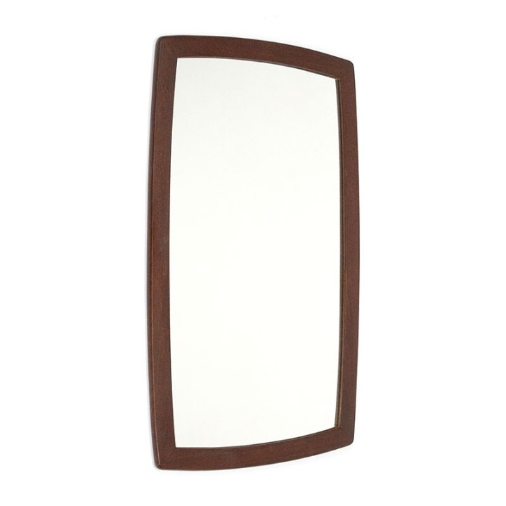 Danish vintage mirror in dark teak frame