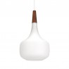 Danish vintage opaline glass pendant lamp from Holmegaard