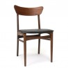 Teak dark teak vintage dining table chair