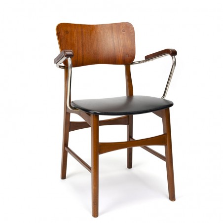Vintage bureaustoel Deens model met armleuning