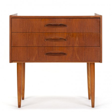 Vintage teak chest of drawers with organic handle