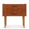 Vintage teak chest of drawers with organic handle