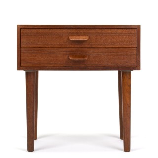 Bedside table Danish vintage design by Poul Volther