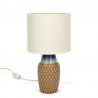 Danish glazed stoneware vintage table lamp from Bornholm