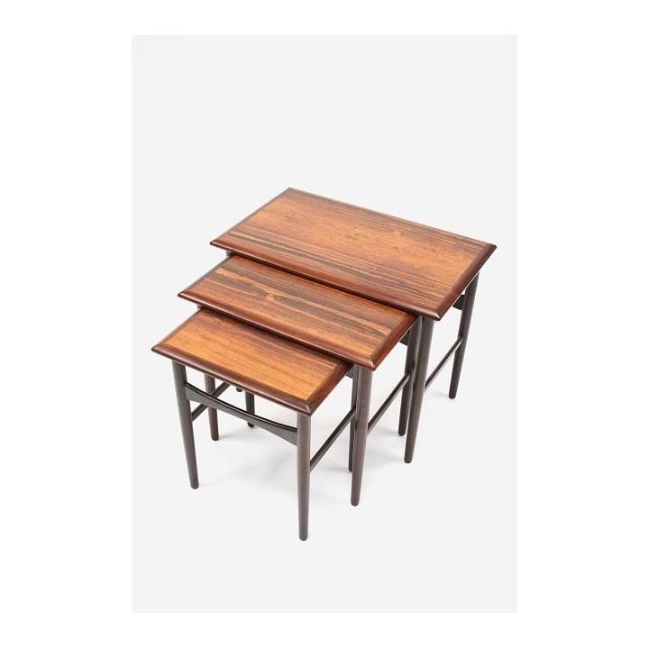 Set van 3 bijzettafels palissander - Retro Studio