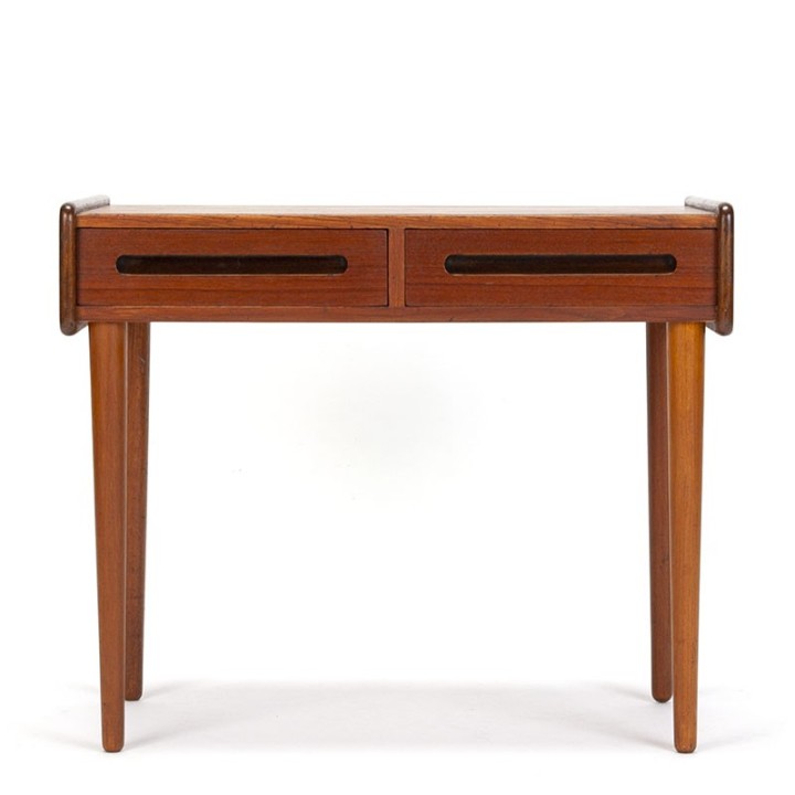 Small model vintage Danish chest of drawers with 2 narrow