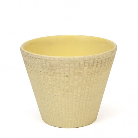 Yellow small vintage flower pot from ADCO