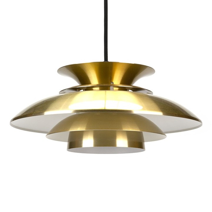 Messing kleurige Deense vintage hanglamp