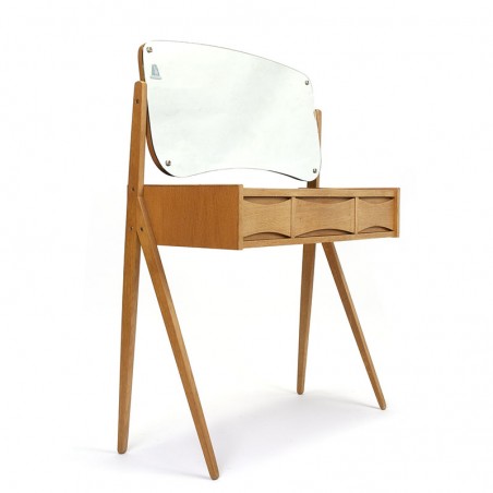 Danish vintage oak dressing table design Arne Vodder