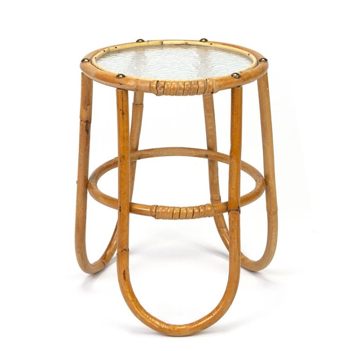 Vintage bamboo plant table