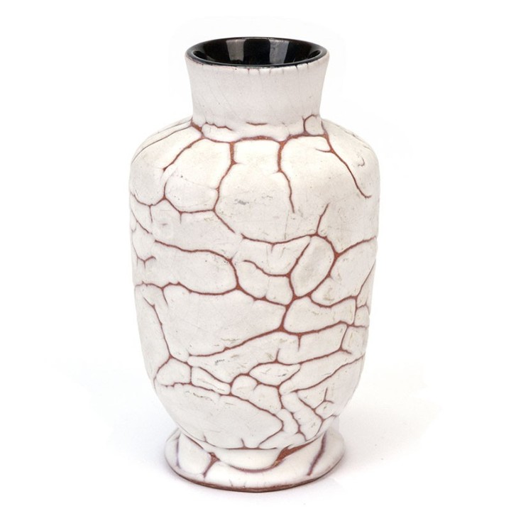 Klein vintage vaasje met gecraqueleerde decoratie