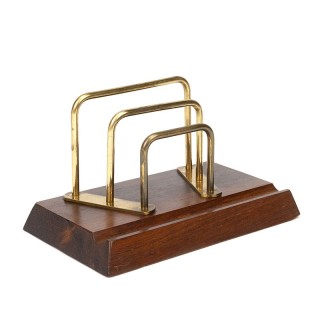 Danish vintage letter holder with brass details