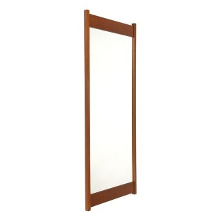 Teakhouten Deense vintage Aarhus spiegel groot model