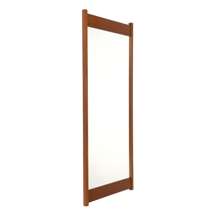 Teak Danish vintage Aarhus mirror large model