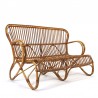 Rattan vintage 2-seater sofa from Rohé Noordwolde
