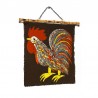 Vintage wall decoration with an image of a rooster
