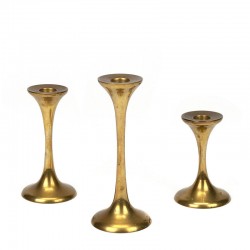 Vintage brass candlesticks set of 3
