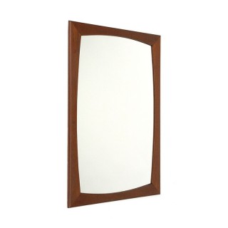 Danish teak vintage mirror with organic design