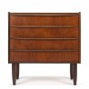 Teak Danish vintage chest of drawers with long handle